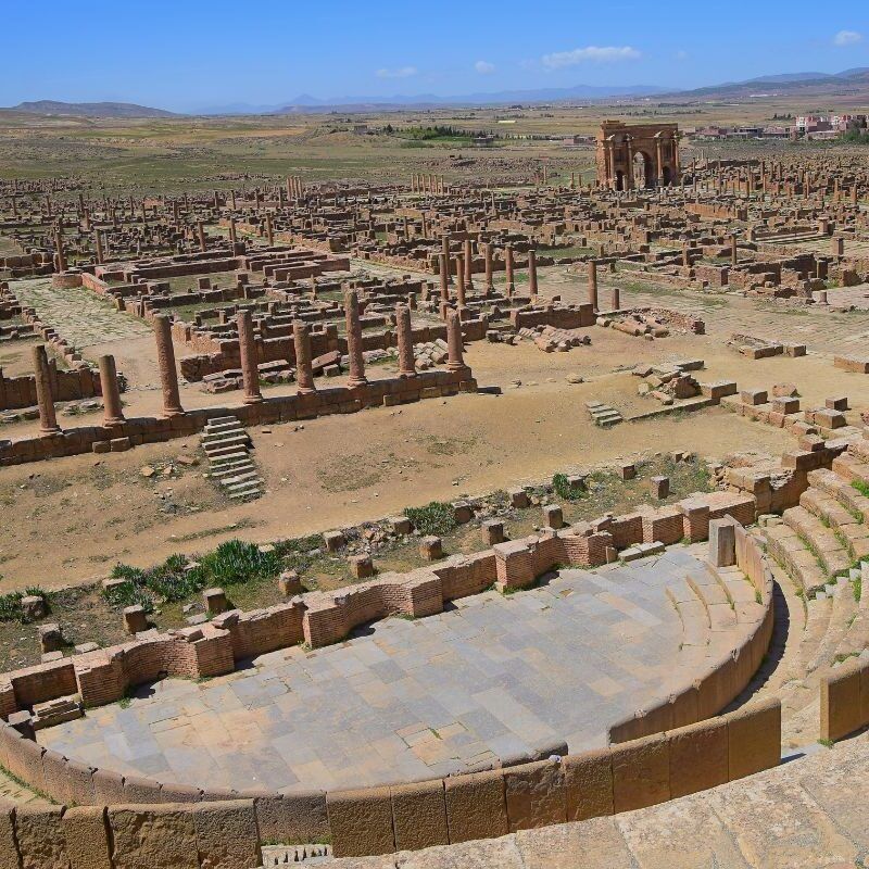 Les ruines romaines de Timgad en Algérie