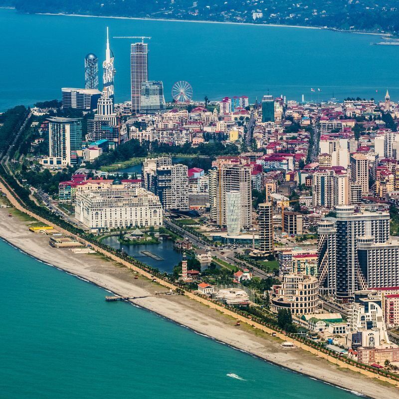 Vue aérienne de Batumi en Géorgie