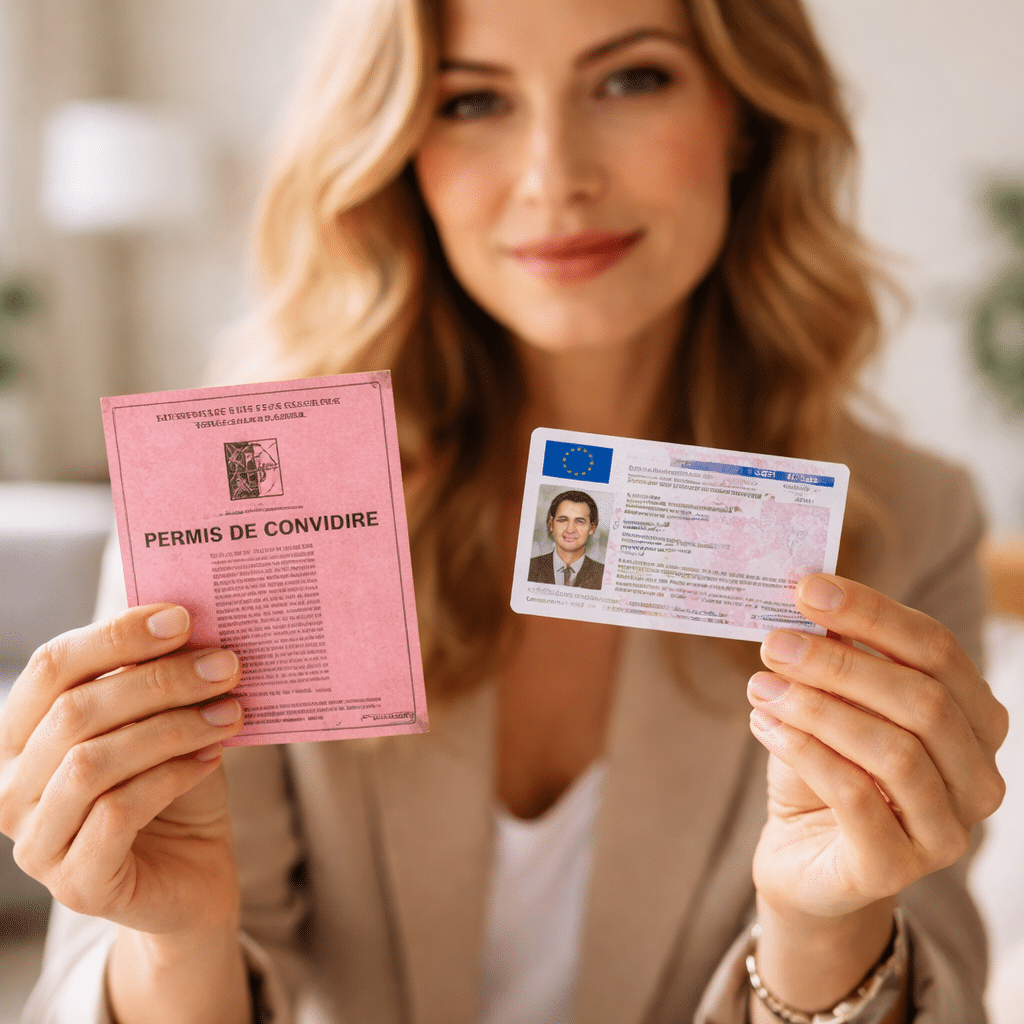 Changer son permis de conduire rose