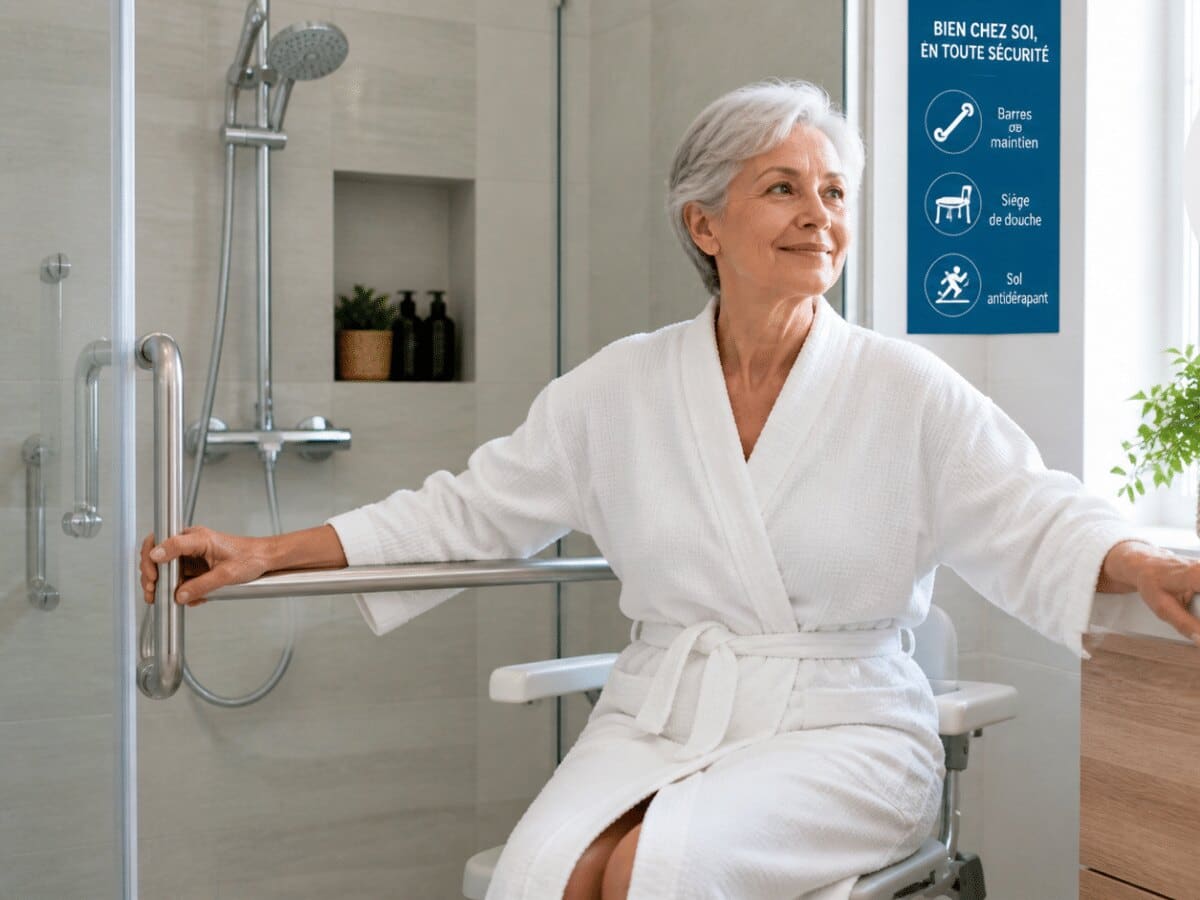 Salle de bain accessible et sécuritaire
