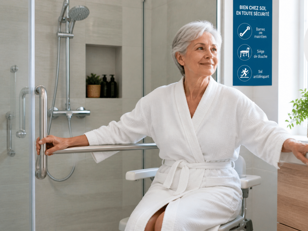 Salle de bain accessible et sécuritaire