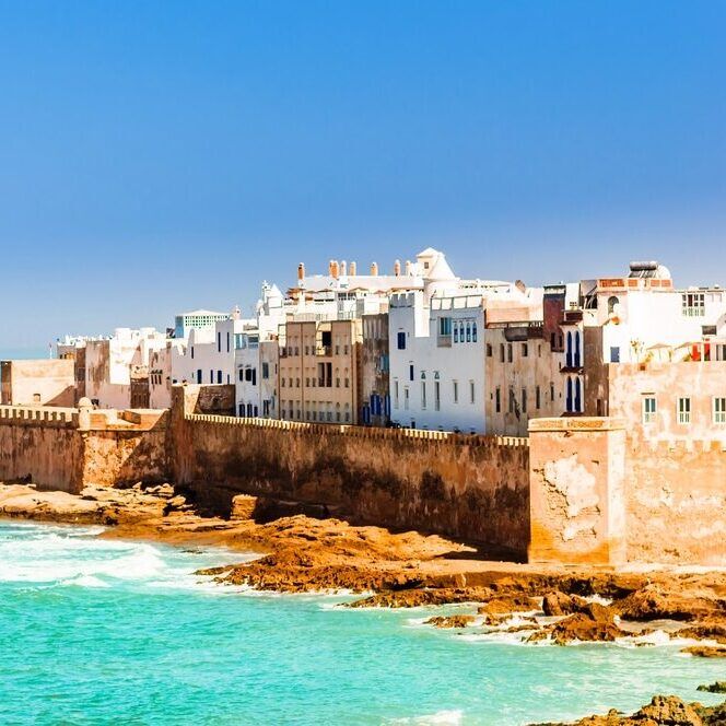 Vue sur la vieille ville d'Essaouira au Maroc