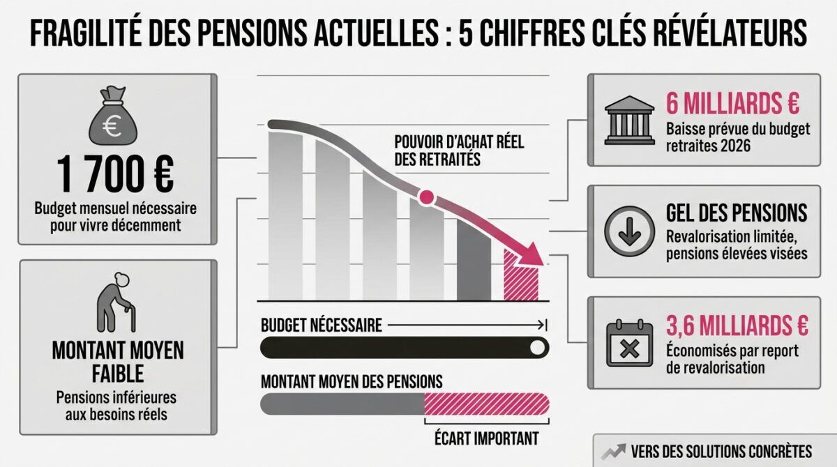 Graphique de la fragilité des pensions 2026