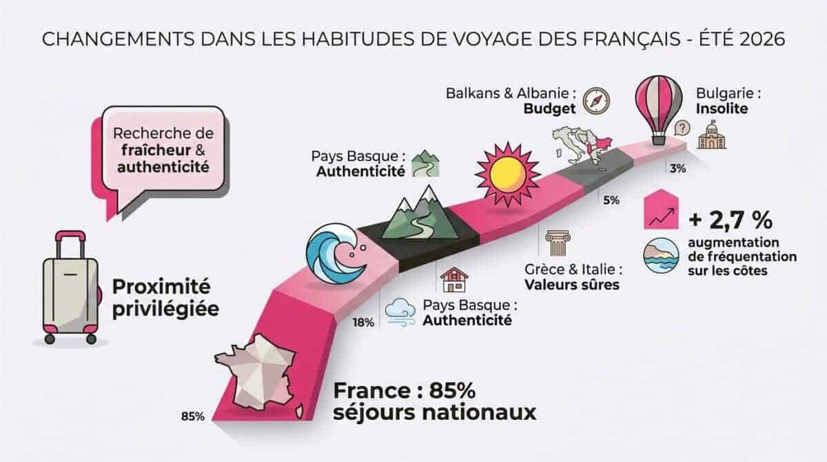 Tendances des destinations de vacances pour les Français durant l'été 2026