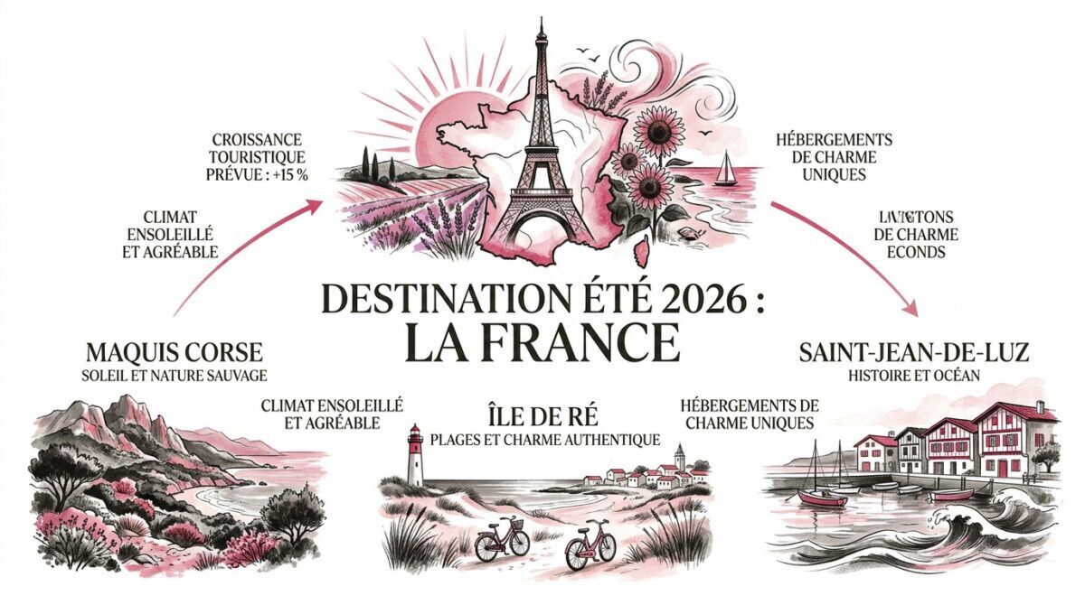 Littoral français ensoleillé pour les vacances d'été 2026