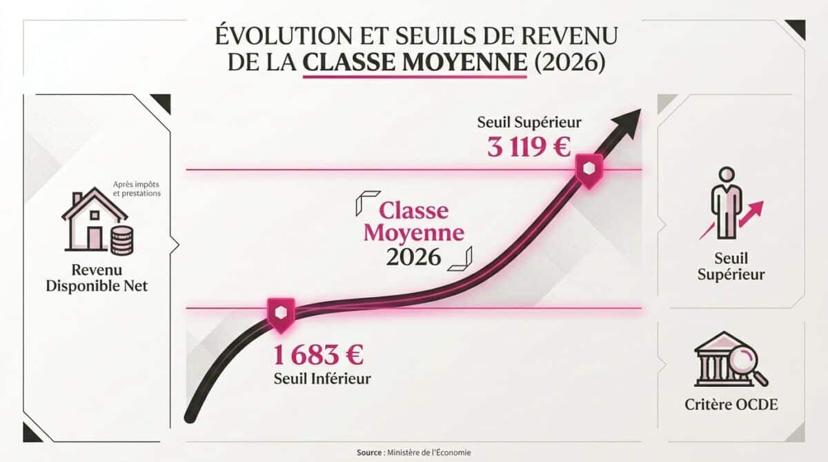 Seuils de revenus classe moyenne 2026