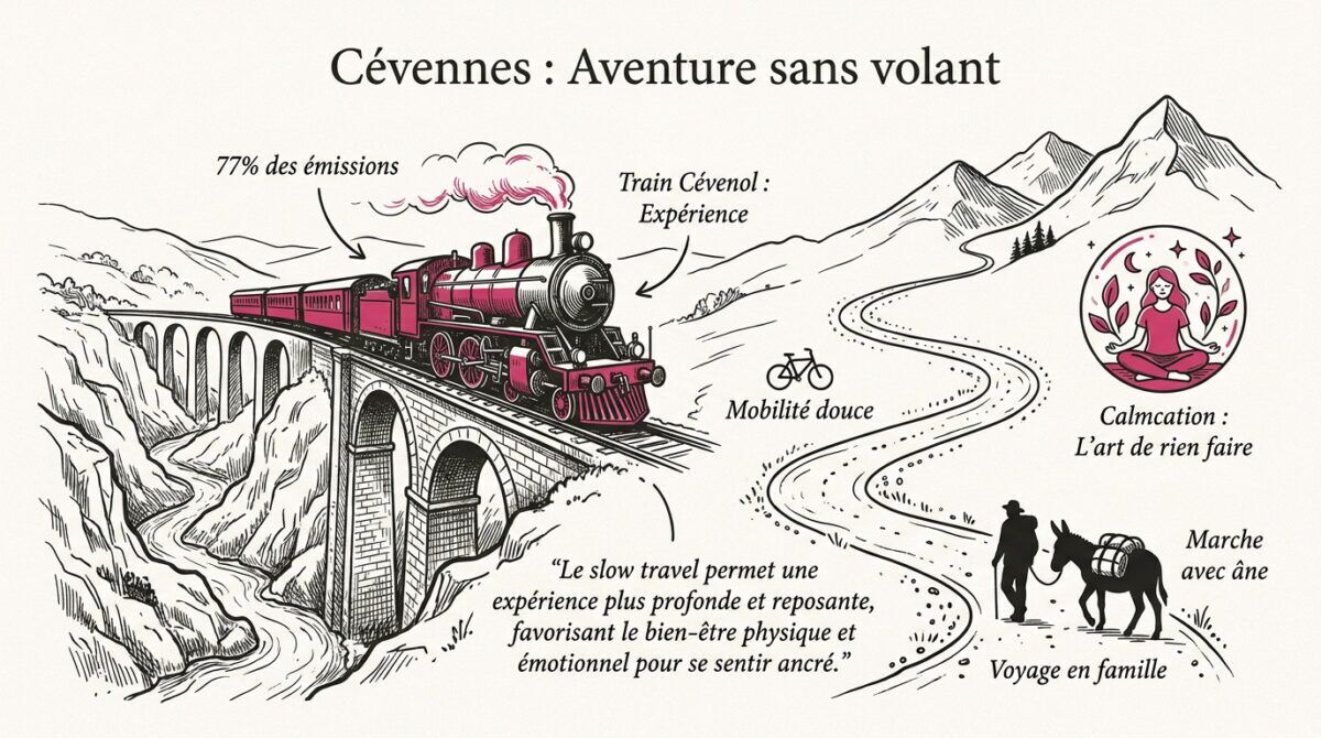Randonnée avec un âne dans les paysages préservés des Cévennes
