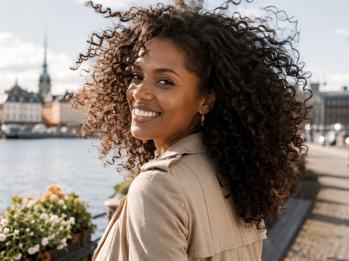 Femme avec les plus beaux cheveux en Europe
