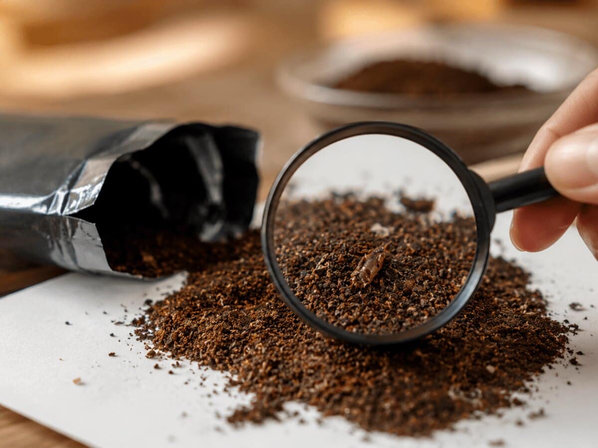 Fragments d’insectes dans le café