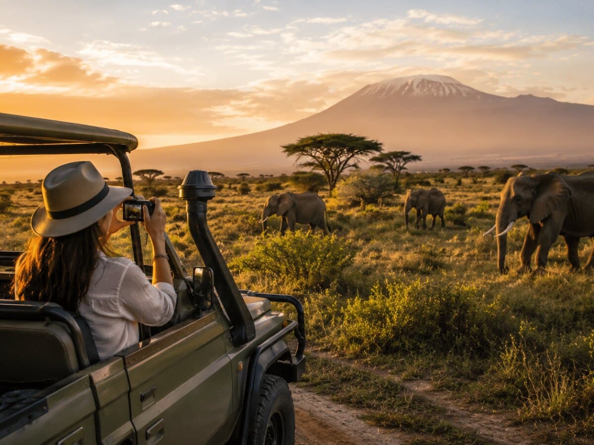 Femme qui voyage Kenya