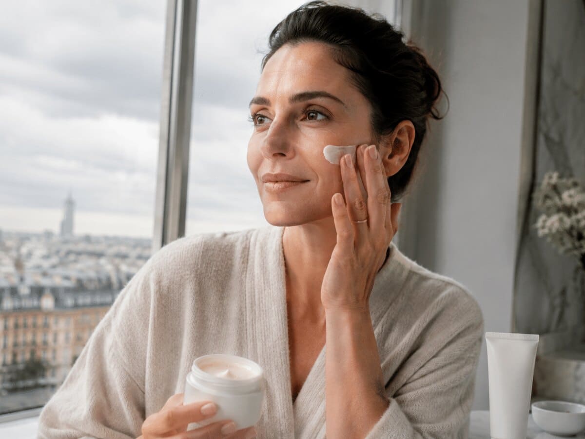 Crème hydratante et protection solaire