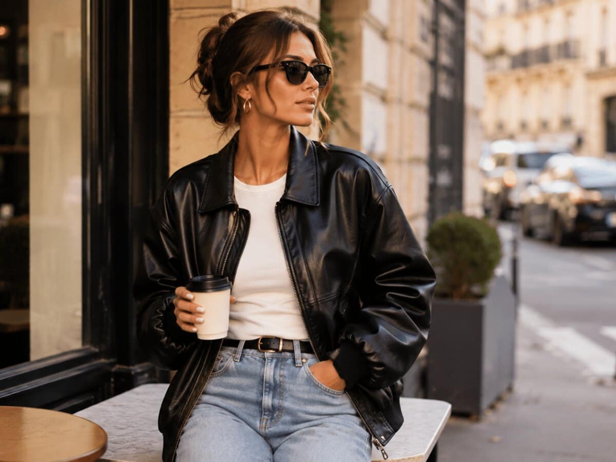 Le bomber effet cuir
