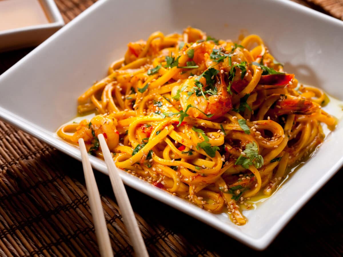Plat de nouilles chinoises