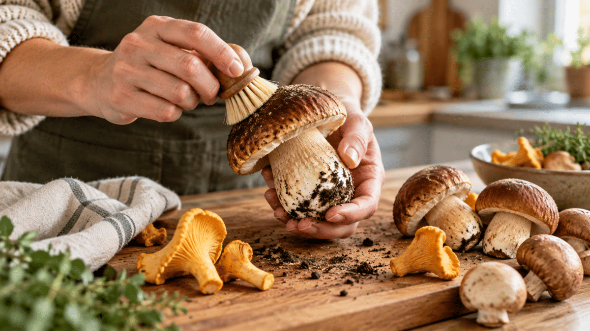 Nettoyer vos champignons