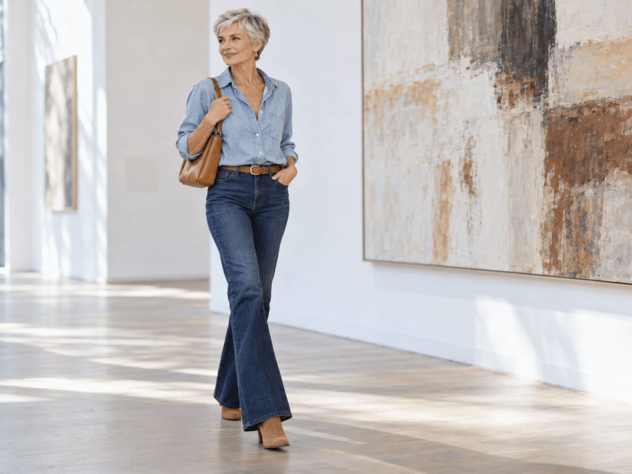 Le total look denim, une option chic si les teintes sont bien choisies